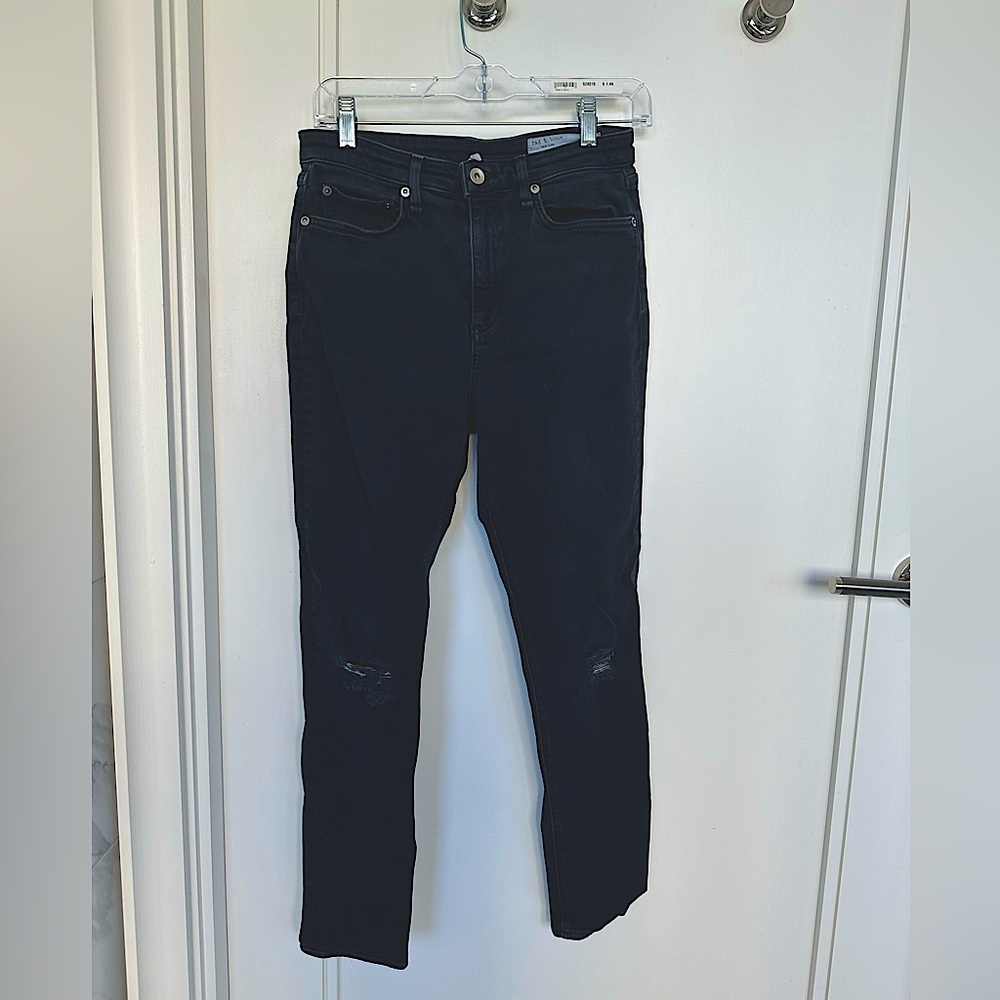 Rag & Bone high rise black skinny jeans